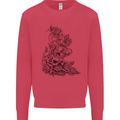 Skull Crown Biker Skull Gothic Heavy Metal Mens Sweatshirt Jumper Heliconia