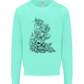 Skull Crown Biker Skull Gothic Heavy Metal Mens Sweatshirt Jumper Peppermint