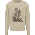 Skull Crown Biker Skull Gothic Heavy Metal Mens Sweatshirt Jumper Sand