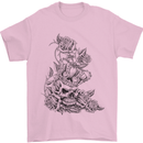 Skull Crown Biker Skull Gothic Heavy Metal Mens T-Shirt Cotton Gildan Light Pink