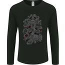 Skull Disorder Heavy Metal Biker Gothic Mens Long Sleeve T-Shirt Black
