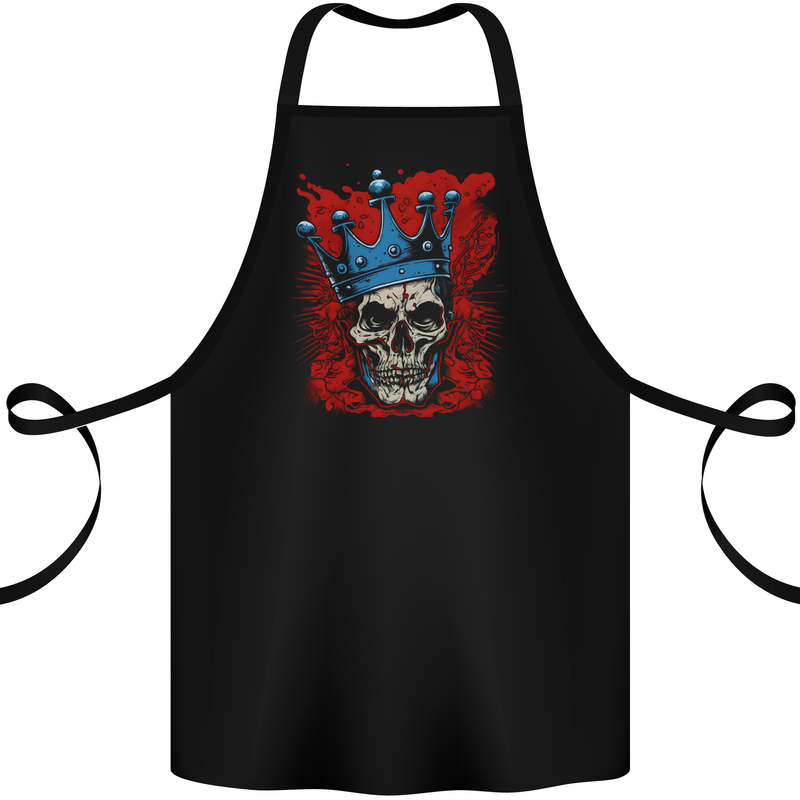 Skull King Cotton Apron 100% Organic Black