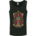 Skull King Playing Cards Biker Motorbike Mens Vest Tank Top Black