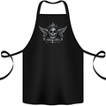 Skull Live Free or Die Cotton Apron 100% Organic Black