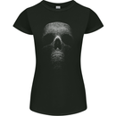 Skull Made of Circles Womens Petite Cut T-Shirt Black