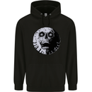 Skull Moon Gothic Halloween Zombie Biker Childrens Kids Hoodie Black