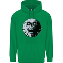 Skull Moon Gothic Halloween Zombie Biker Childrens Kids Hoodie Irish Green