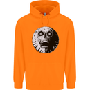 Skull Moon Gothic Halloween Zombie Biker Childrens Kids Hoodie Orange