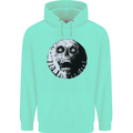 Skull Moon Gothic Halloween Zombie Biker Childrens Kids Hoodie Peppermint