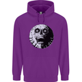 Skull Moon Gothic Halloween Zombie Biker Childrens Kids Hoodie Purple
