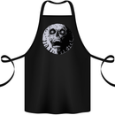 Skull Moon Gothic Halloween Zombie Biker Cotton Apron 100% Organic Black