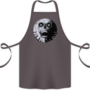 Skull Moon Gothic Halloween Zombie Biker Cotton Apron 100% Organic Dark Grey