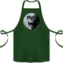 Skull Moon Gothic Halloween Zombie Biker Cotton Apron 100% Organic Forest Green