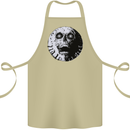 Skull Moon Gothic Halloween Zombie Biker Cotton Apron 100% Organic Khaki