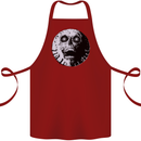 Skull Moon Gothic Halloween Zombie Biker Cotton Apron 100% Organic Maroon