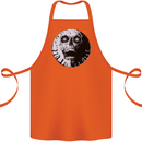 Skull Moon Gothic Halloween Zombie Biker Cotton Apron 100% Organic Orange