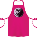 Skull Moon Gothic Halloween Zombie Biker Cotton Apron 100% Organic Pink
