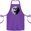 Skull Moon Gothic Halloween Zombie Biker Cotton Apron 100% Organic Purple