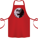 Skull Moon Gothic Halloween Zombie Biker Cotton Apron 100% Organic Red