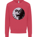 Skull Moon Gothic Halloween Zombie Biker Kids Sweatshirt Jumper Heliconia