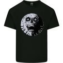 Skull Moon Gothic Halloween Zombie Biker Kids T-Shirt Childrens Black