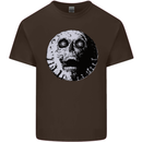 Skull Moon Gothic Halloween Zombie Biker Kids T-Shirt Childrens Chocolate