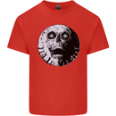 Skull Moon Gothic Halloween Zombie Biker Kids T-Shirt Childrens Red