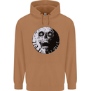 Skull Moon Gothic Halloween Zombie Biker Mens 80% Cotton Hoodie Caramel Latte