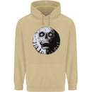 Skull Moon Gothic Halloween Zombie Biker Mens 80% Cotton Hoodie Sand