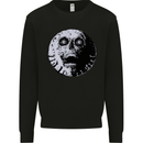 Skull Moon Gothic Halloween Zombie Biker Mens Sweatshirt Jumper Black