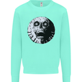 Skull Moon Gothic Halloween Zombie Biker Mens Sweatshirt Jumper Peppermint