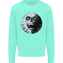 Skull Moon Gothic Halloween Zombie Biker Mens Sweatshirt Jumper Peppermint