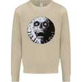 Skull Moon Gothic Halloween Zombie Biker Mens Sweatshirt Jumper Sand