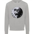 Skull Moon Gothic Halloween Zombie Biker Mens Sweatshirt Jumper Sports Grey