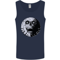Skull Moon Gothic Halloween Zombie Biker Mens Vest Tank Top Navy Blue