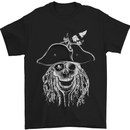 Skull Pirate Mens T-Shirt Cotton Gildan Black