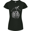Skull Pirate Womens Petite Cut T-Shirt Black