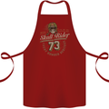 Skull Rider Motorcycle Biker Motorbike Cotton Apron 100% Organic Maroon