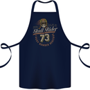 Skull Rider Motorcycle Biker Motorbike Cotton Apron 100% Organic Navy Blue