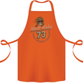 Skull Rider Motorcycle Biker Motorbike Cotton Apron 100% Organic Orange