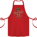 Skull Rider Motorcycle Biker Motorbike Cotton Apron 100% Organic Red
