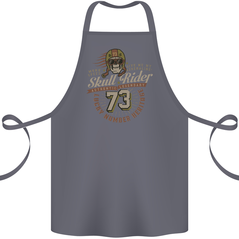 Skull Rider Motorcycle Biker Motorbike Cotton Apron 100% Organic Steel