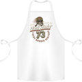 Skull Rider Motorcycle Biker Motorbike Cotton Apron 100% Organic White