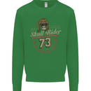Skull Rider Motorcycle Biker Motorbike Kids Sweatshirt Jumper Irish Green