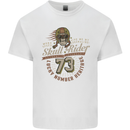 Skull Rider Motorcycle Biker Motorbike Kids T-Shirt Childrens White