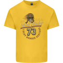 Skull Rider Motorcycle Biker Motorbike Kids T-Shirt Childrens Yellow