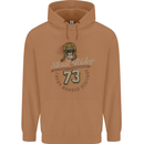 Skull Rider Motorcycle Biker Motorbike Mens 80% Cotton Hoodie Caramel Latte
