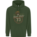 Skull Rider Motorcycle Biker Motorbike Mens 80% Cotton Hoodie Forest Green