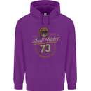 Skull Rider Motorcycle Biker Motorbike Mens 80% Cotton Hoodie Purple