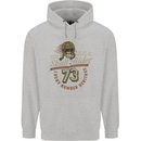 Skull Rider Motorcycle Biker Motorbike Mens 80% Cotton Hoodie Sports Grey